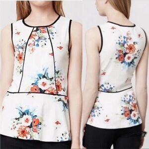 Anthropologie Weston Wear Women’s Peplum Tank Top Size Small S Bloomfall Floral